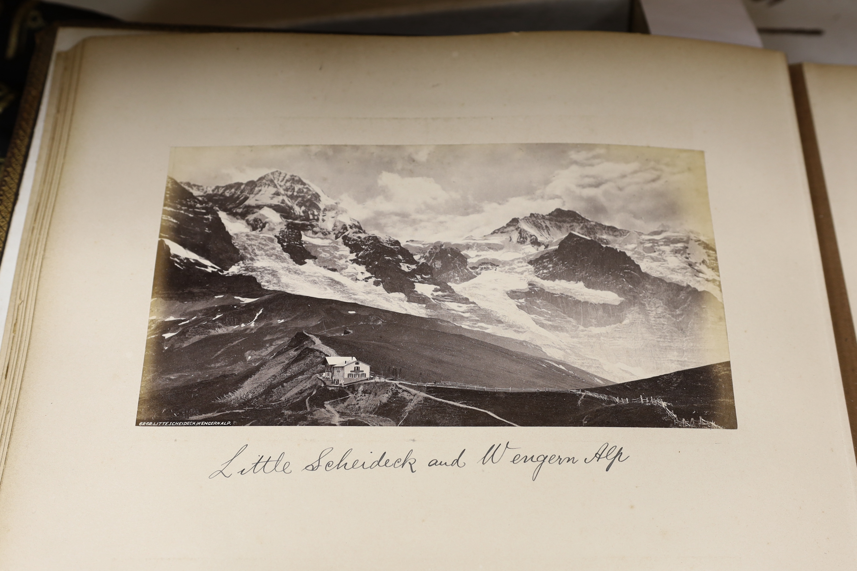 An early 20th century album of early Swiss and Italian photographs